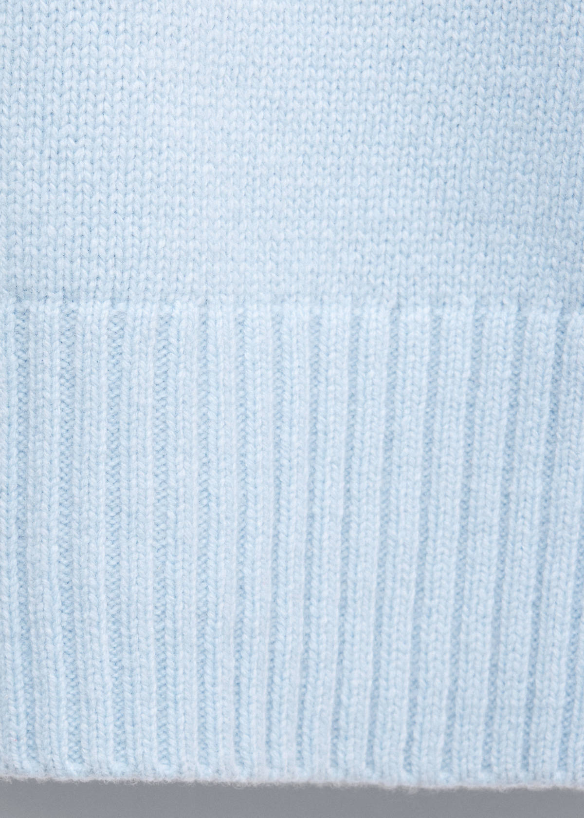 Turtleneck wool sweater — Sky Blue