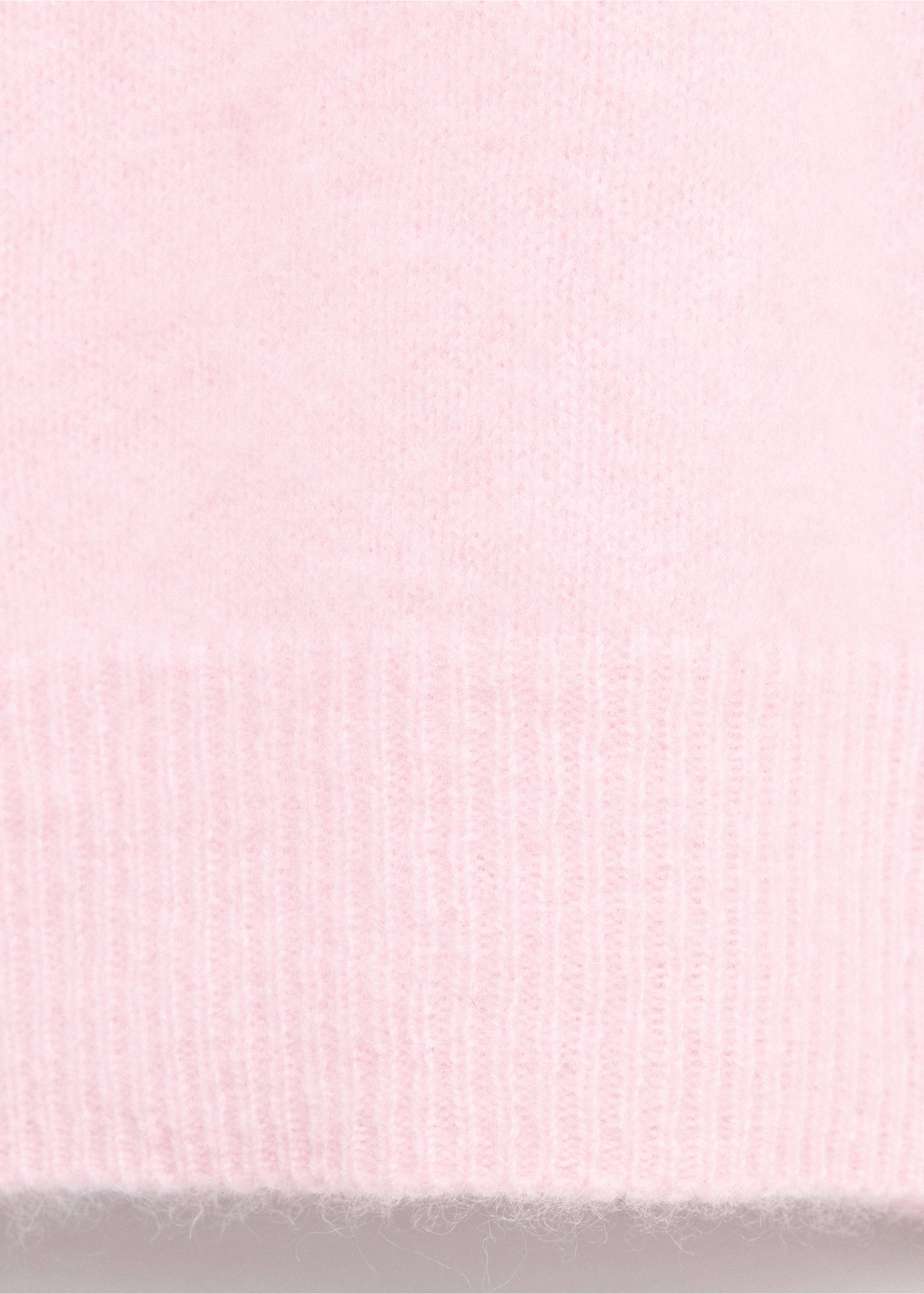 100% wool short-sleeved sweater - Details of the article 0, Pastel Pink. Ref: 37006340-00.