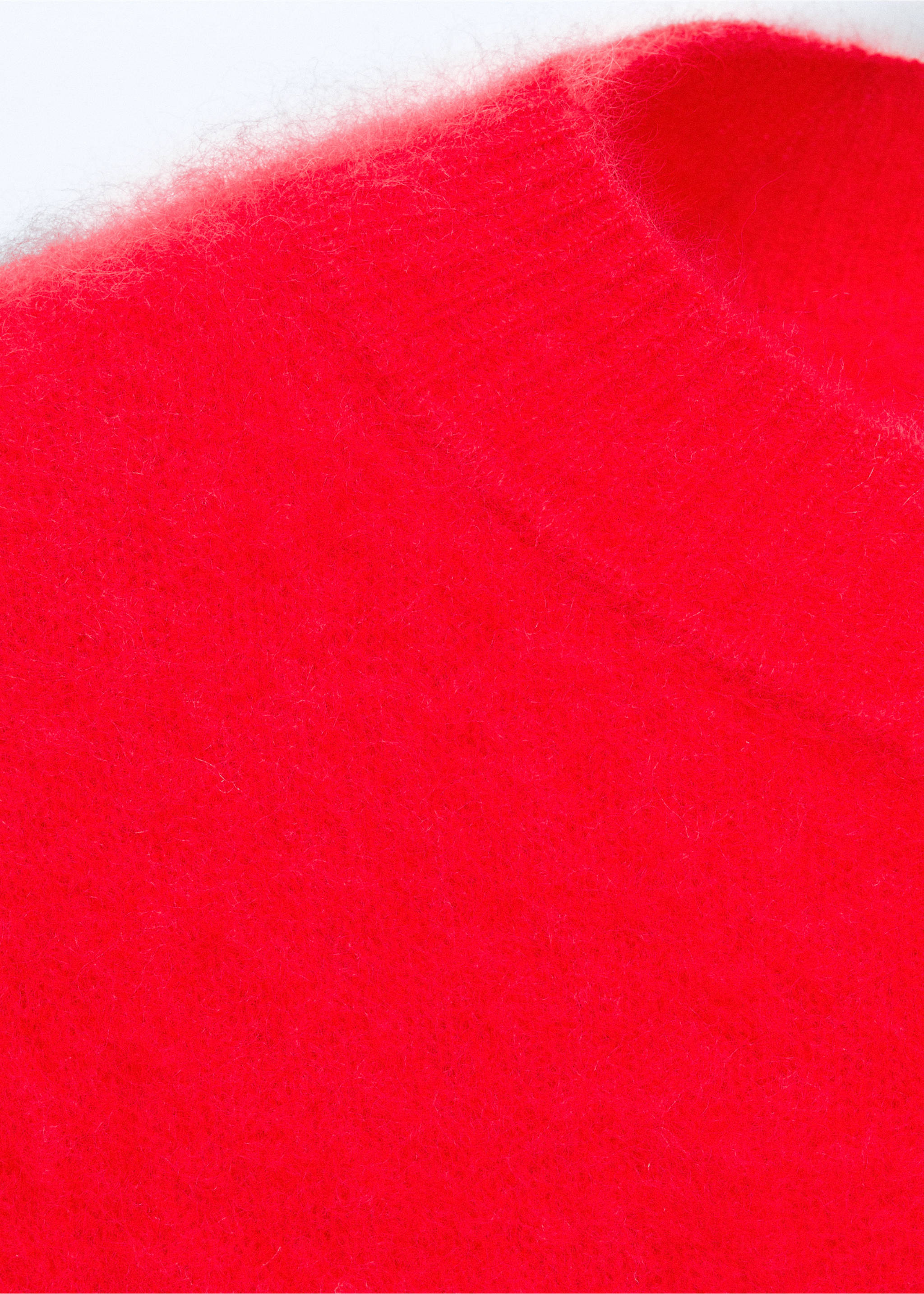 Pull 100 % laine brossée - Détail de l'article 8, Rouge. Ref: 37006341-00.