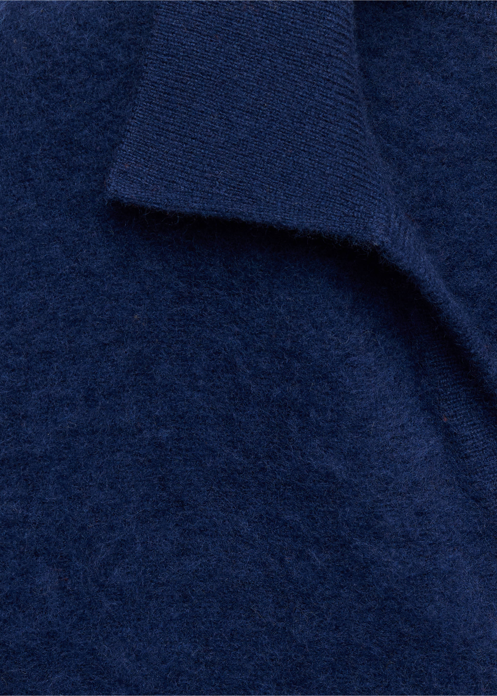 Jersey 100% lana cuello polo - Detalle del artículo 8, Azul tinta. Ref: 37006342-00.