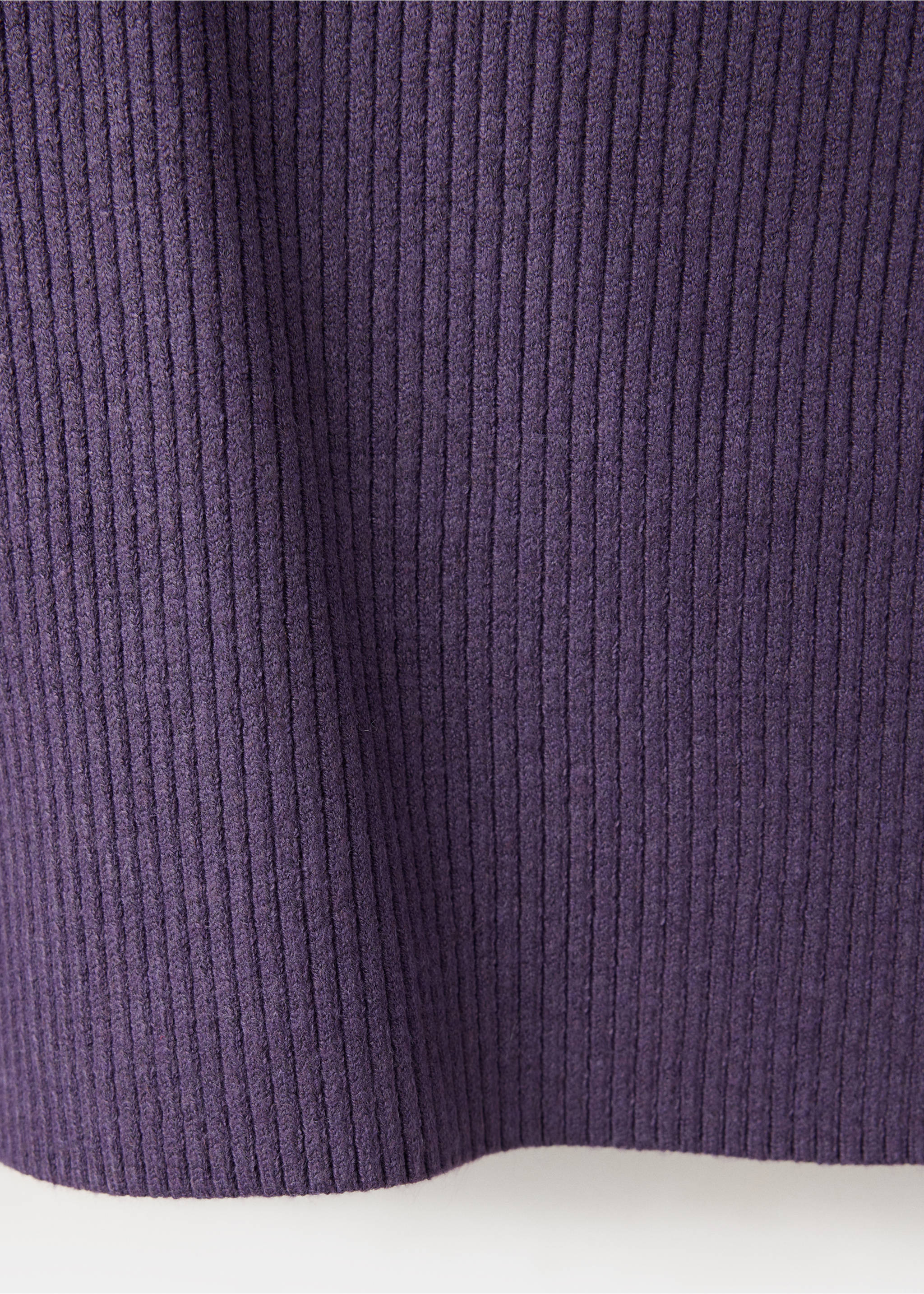 Ribbed jumper with cut-out detail - Details of the article 0, Violet. Ref: 37006344-00.