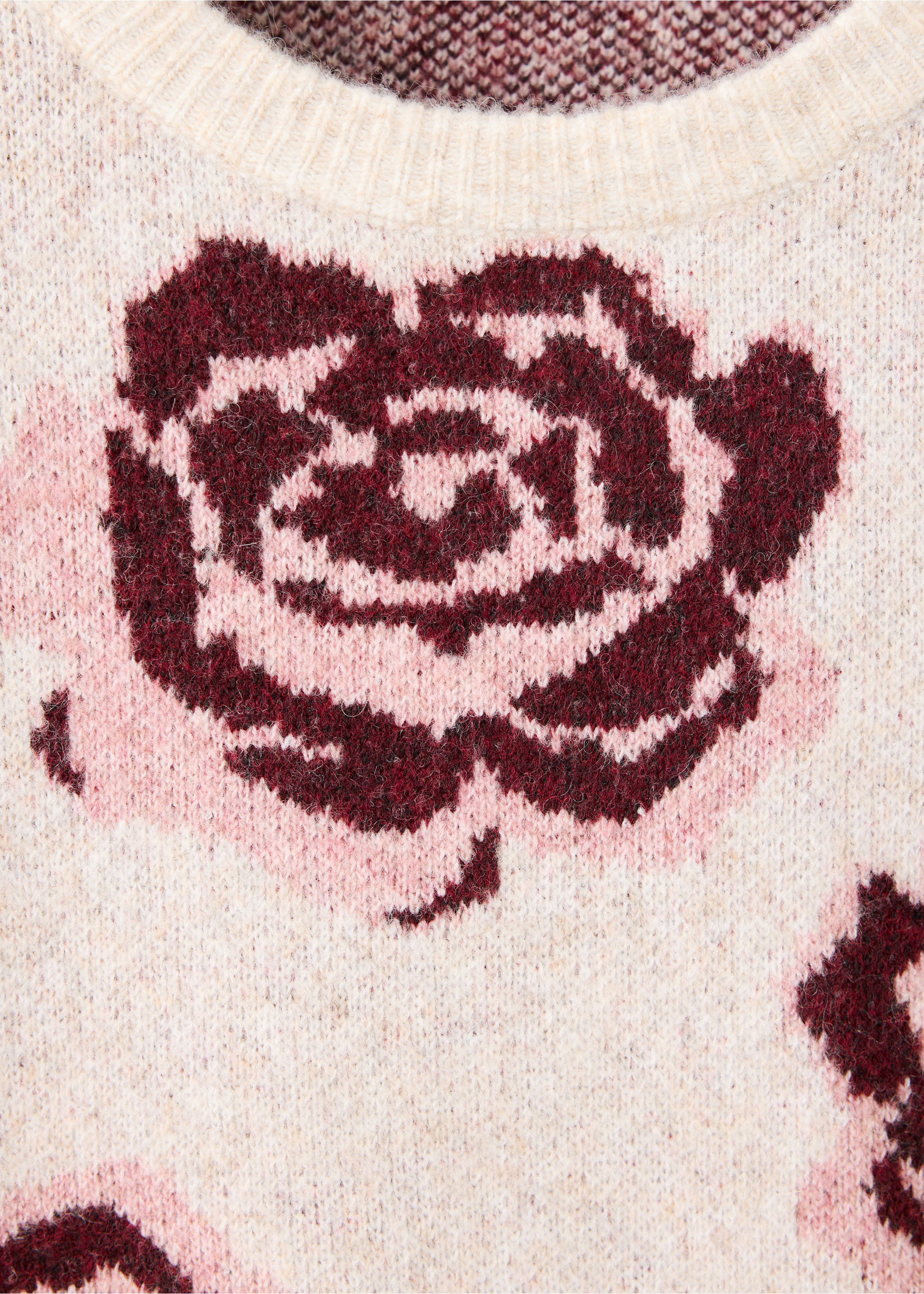 Jersey punto estampado floral - Detalle del artículo 8, Beige. Ref: 37006345-00.