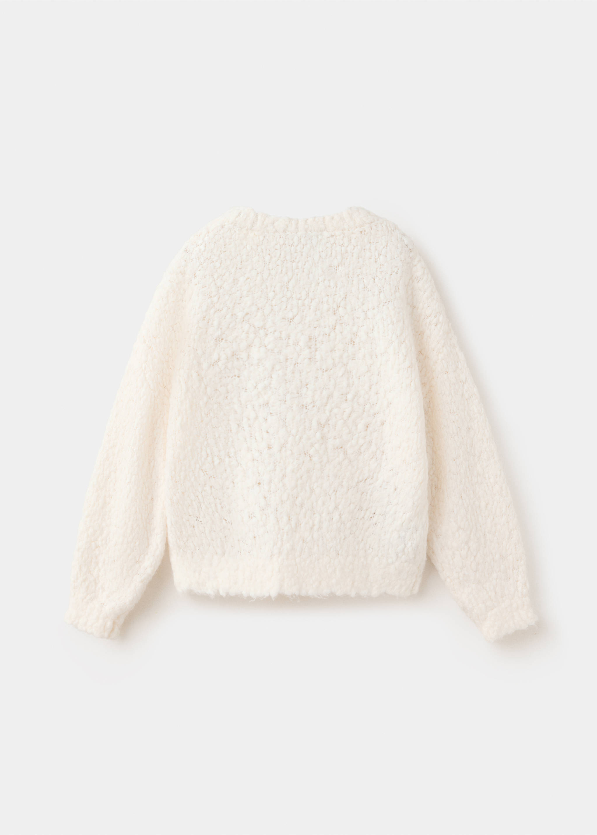 Sweater flori - Reverse of the article, Ecru. Ref: 37006346-00.