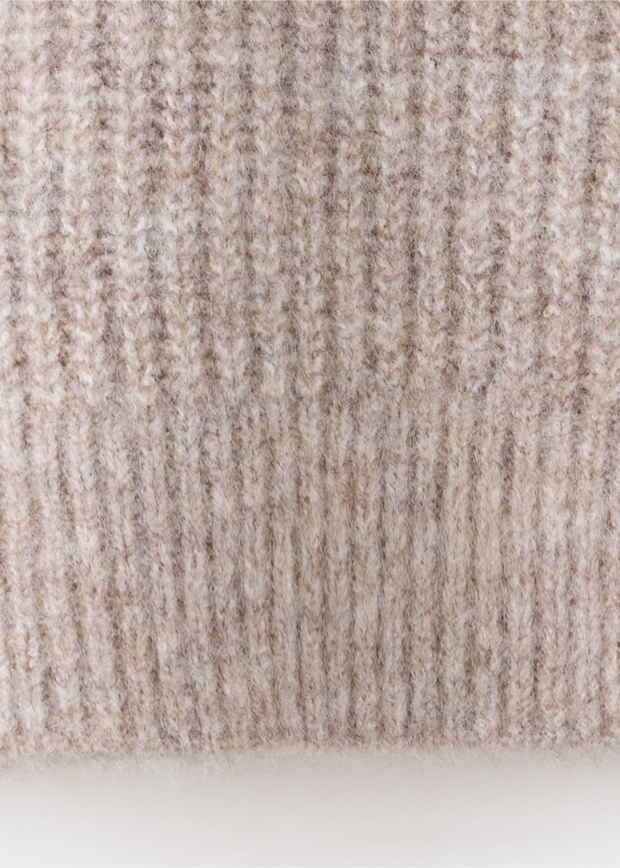 Oversized button-detail knit sweater - Details of the article 0, Medium Brown. Ref: 37006347-00.