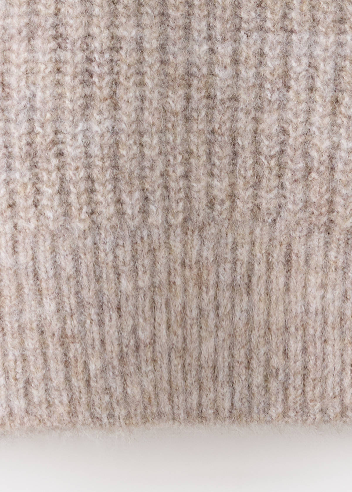 Oversized button-detail knit sweater — Medium Brown