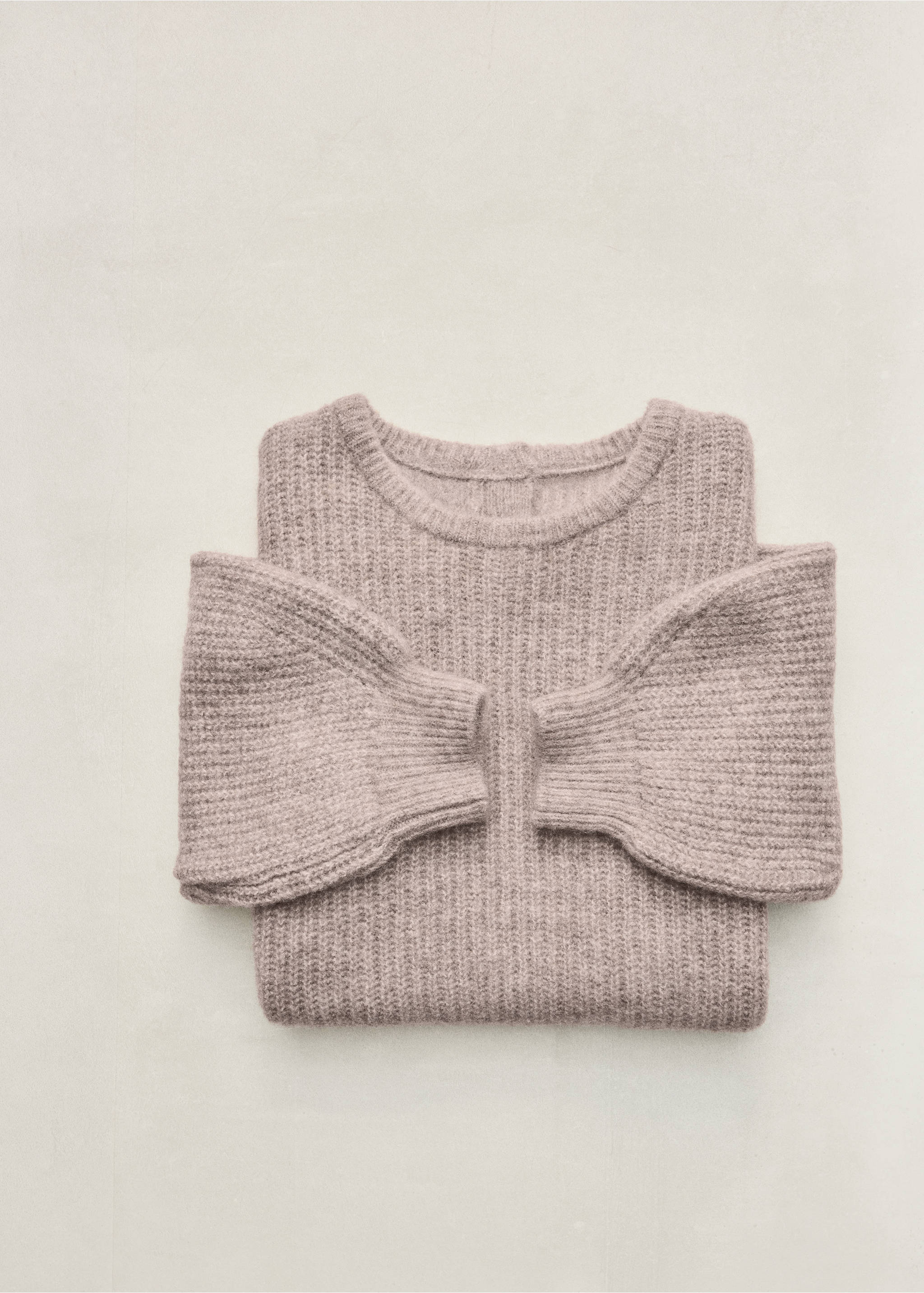 Oversized button-detail knit sweater - Details of the article 5, Medium Brown. Ref: 37006347-00.
