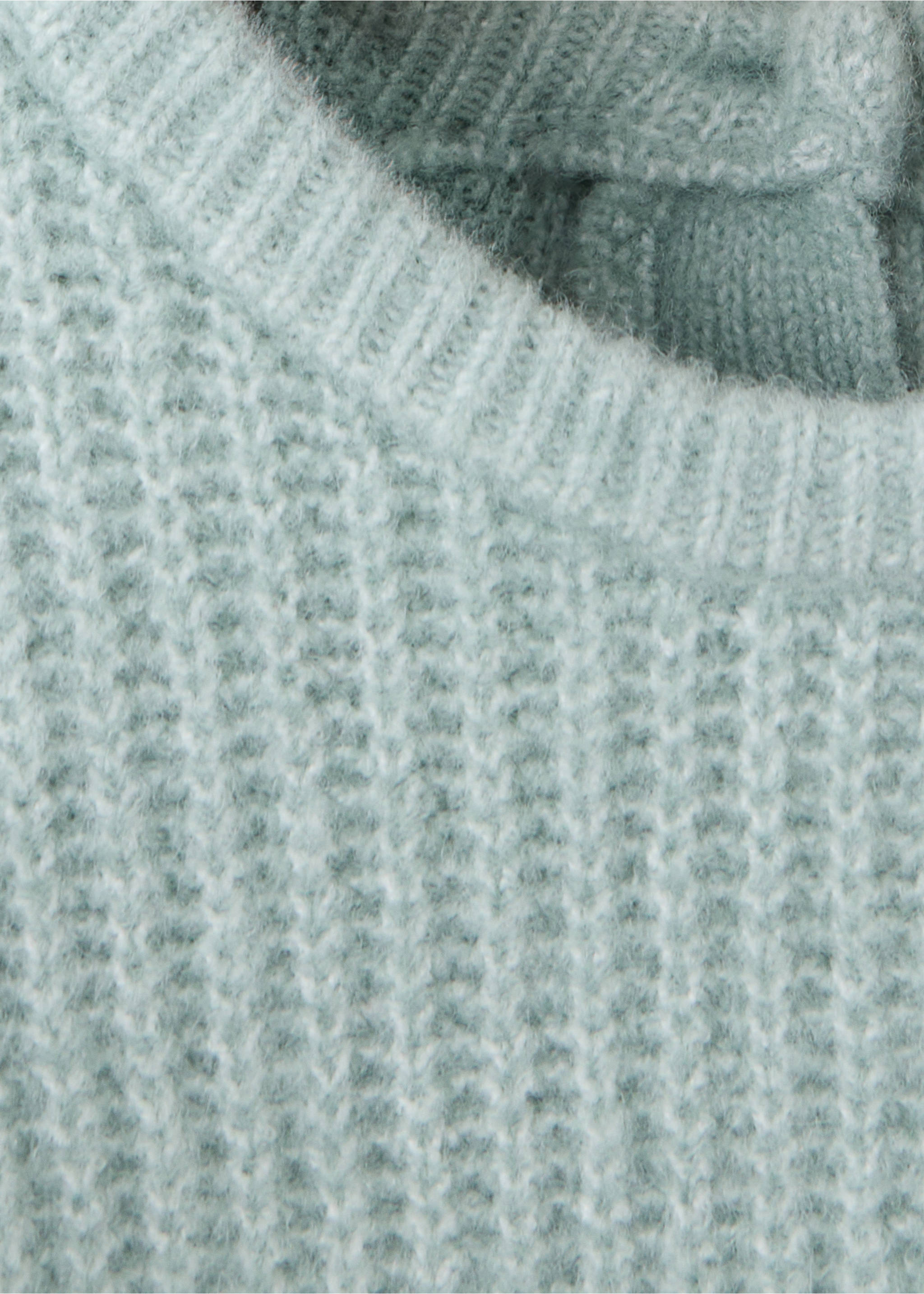 Oversized button-detail knit sweater - Details of the article 8, Pastel Green. Ref: 37006347-00.