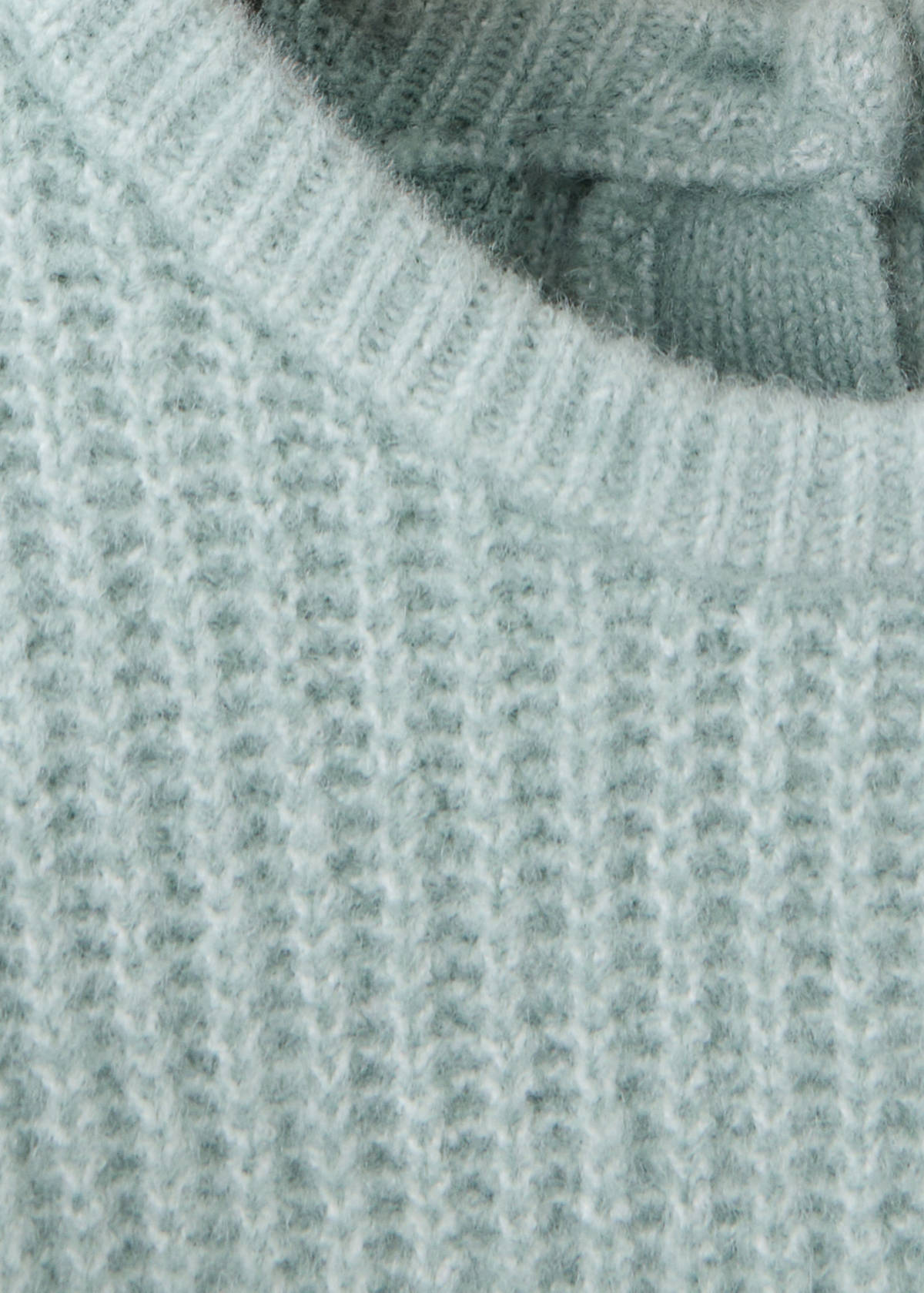 Oversized button-detail knit sweater — Pastel Green