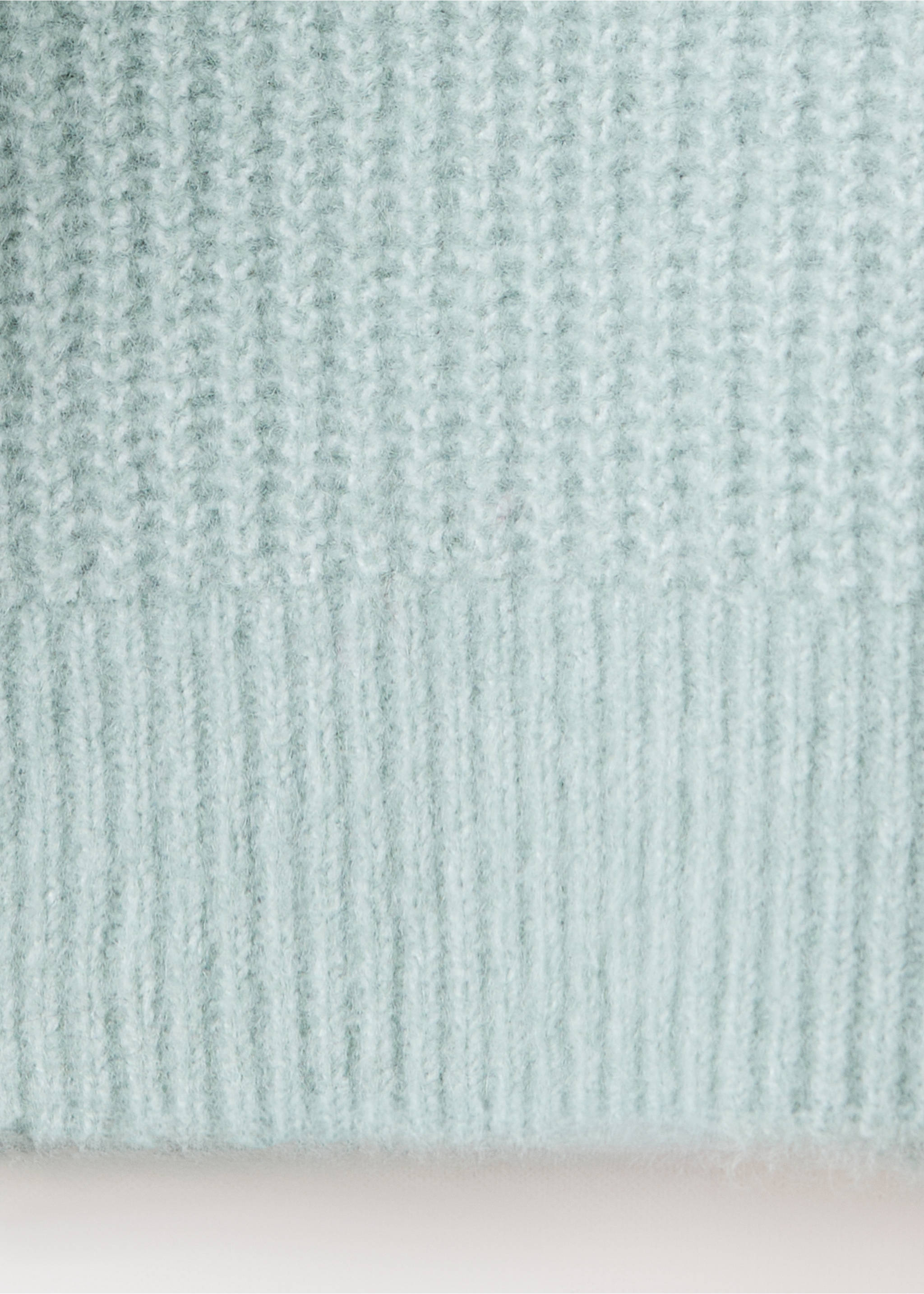 Oversized button-detail knit sweater - Details of the article 0, Pastel Green. Ref: 37006347-00.
