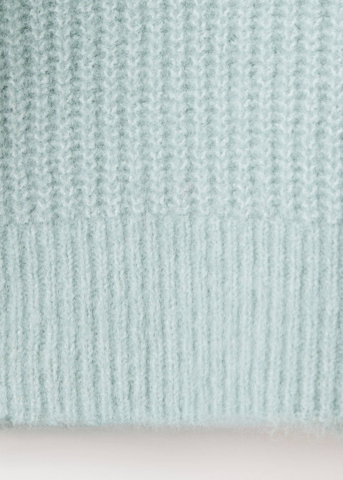 Oversized button-detail knit sweater — Pastel Green