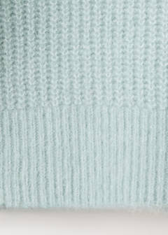 Oversized button-detail knit sweater — Pastel Green 6