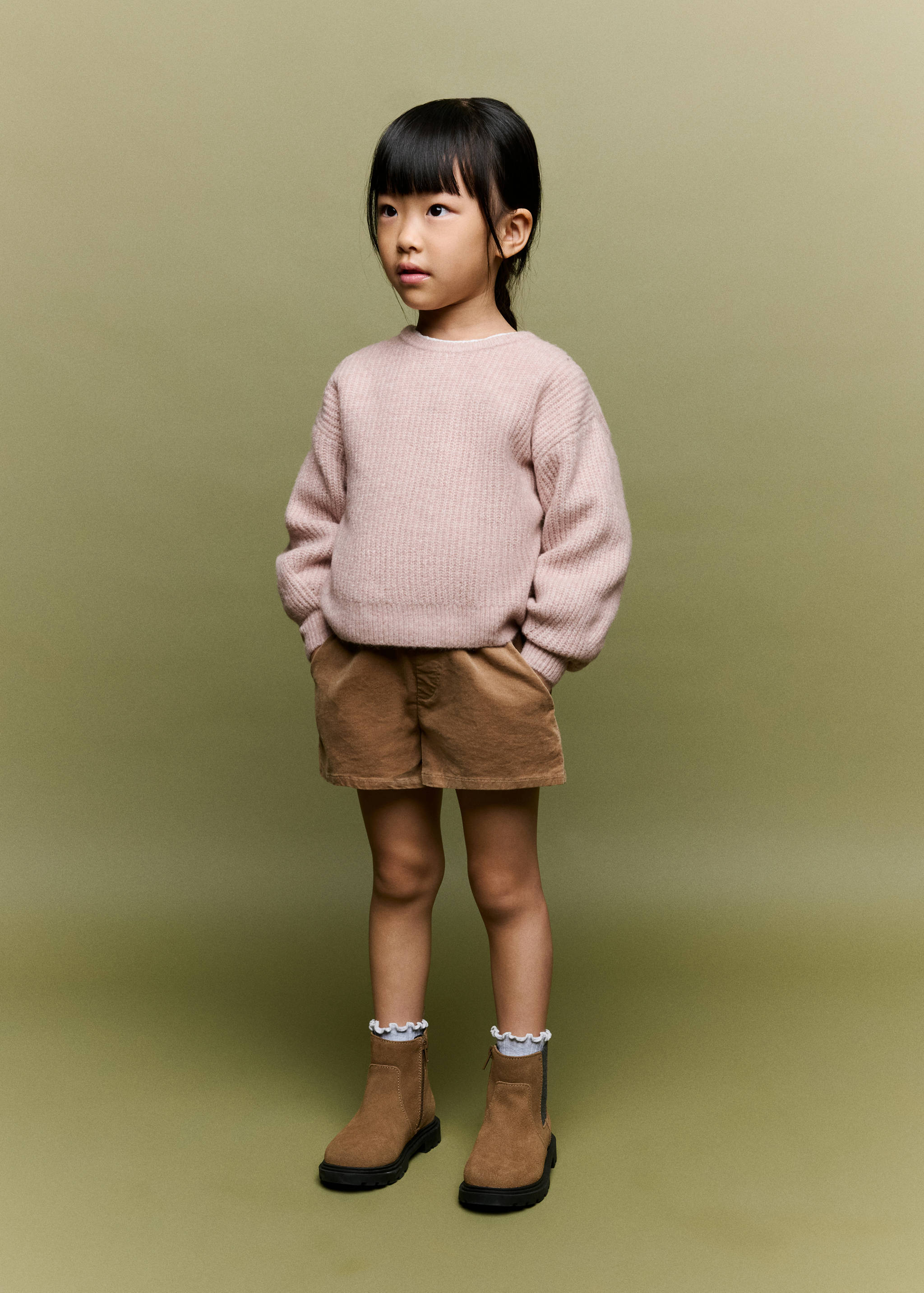 Oversized button-detail knit sweater - General plane