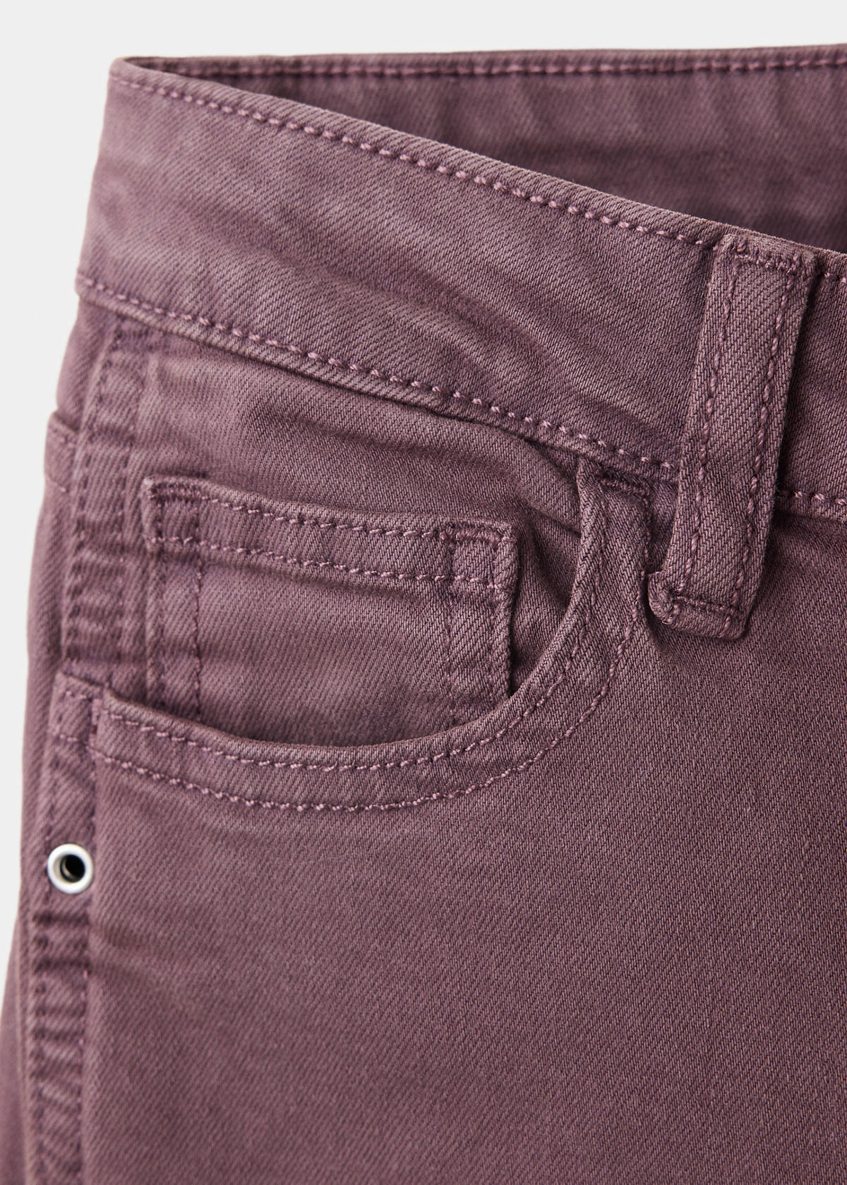 Wide-leg jeans with eyelets — Lilac