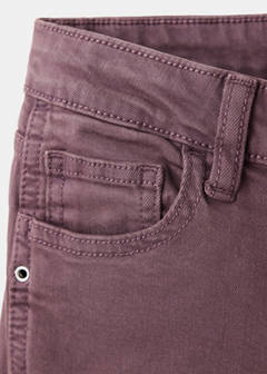 Wide-leg jeans with eyelets — Lilac 6