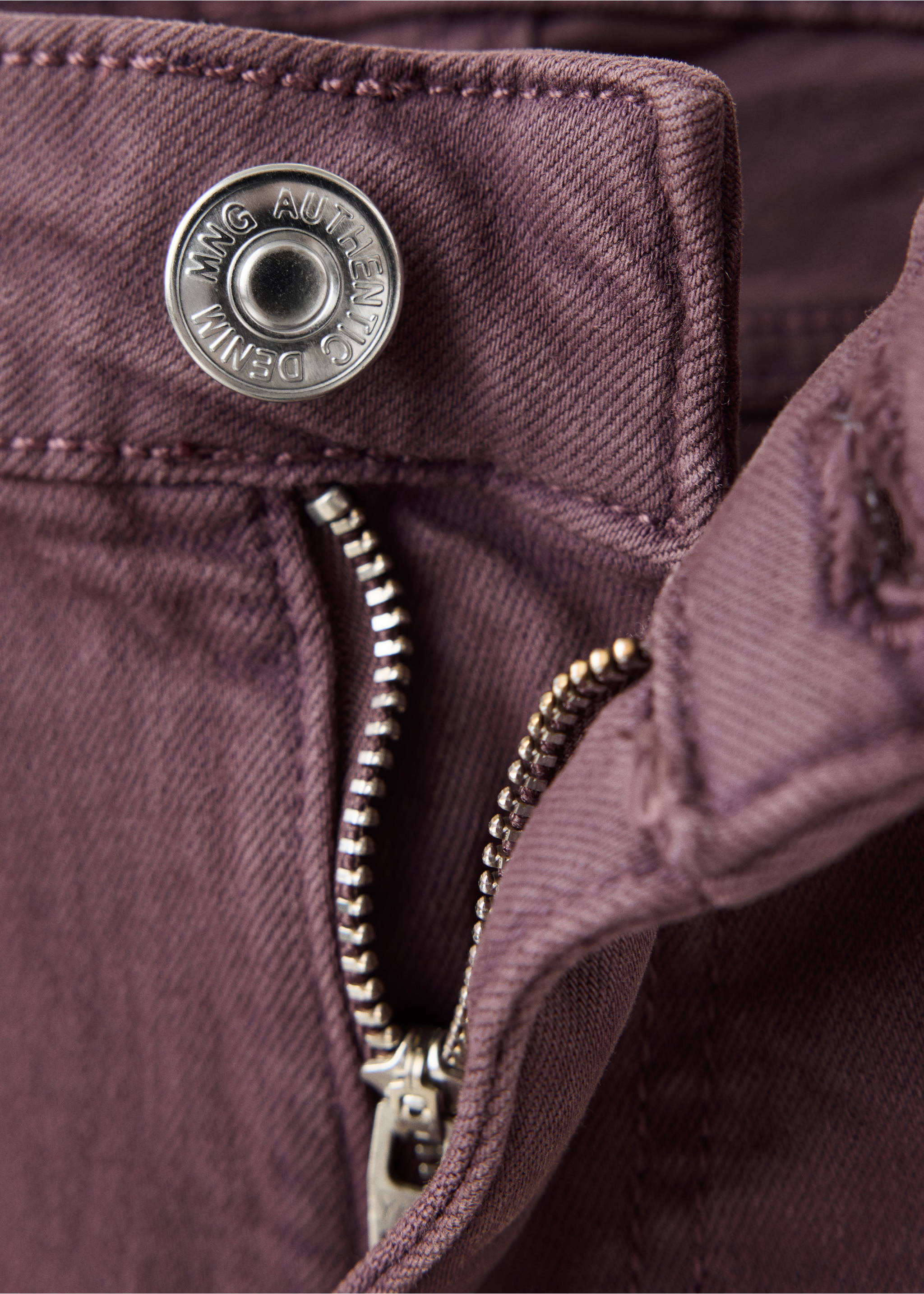 Trousers with metal eyelet detail - Details of the article 0, Lilac. Ref: 37006348-00.