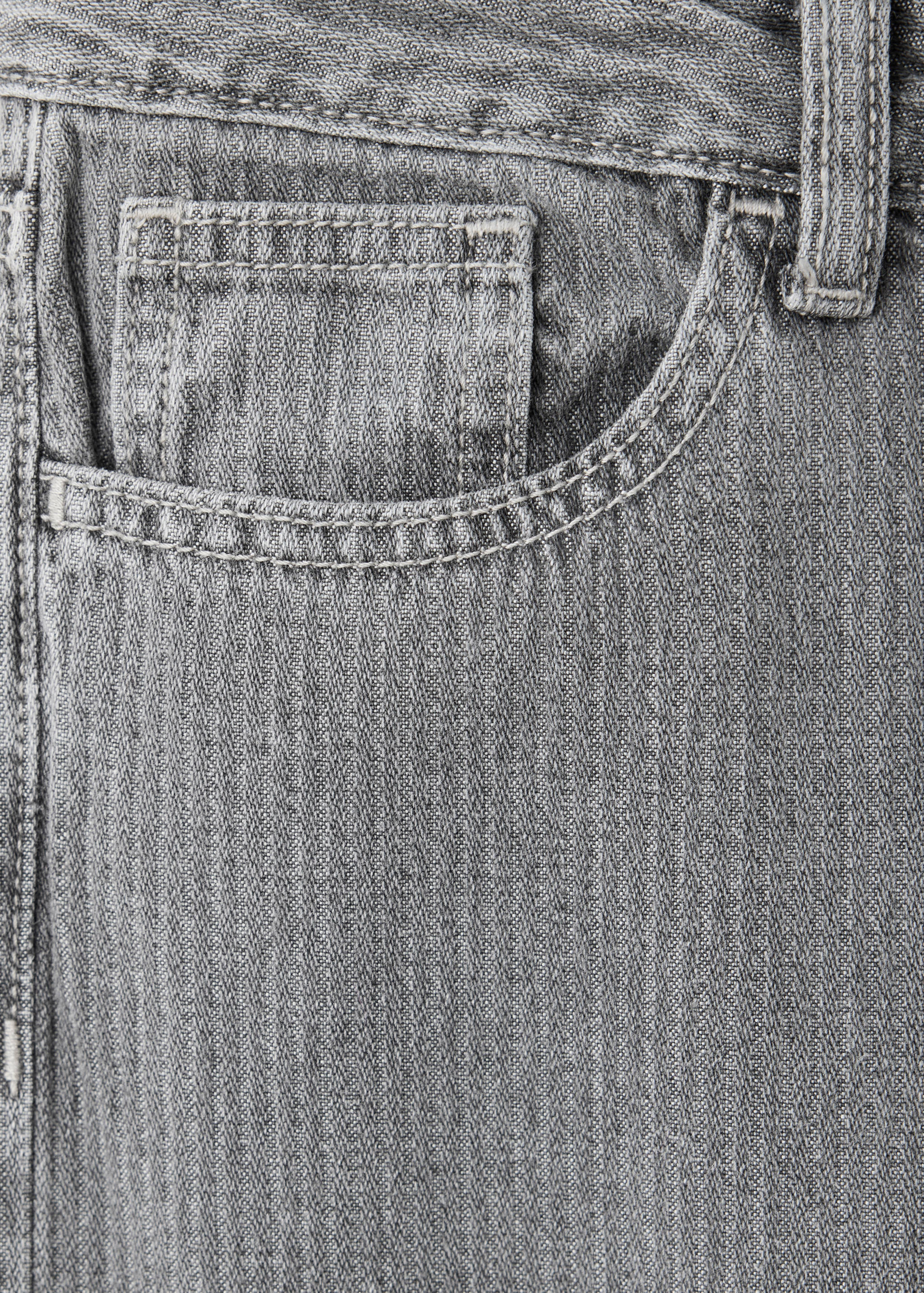 Striped jacquard wide-leg jeans - Details of the article 8
