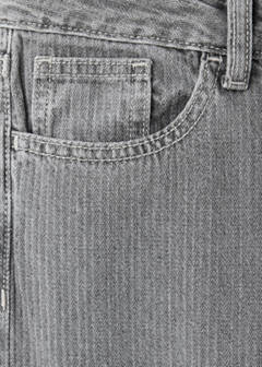 Wide leg striped jeans — Denim Grey 6