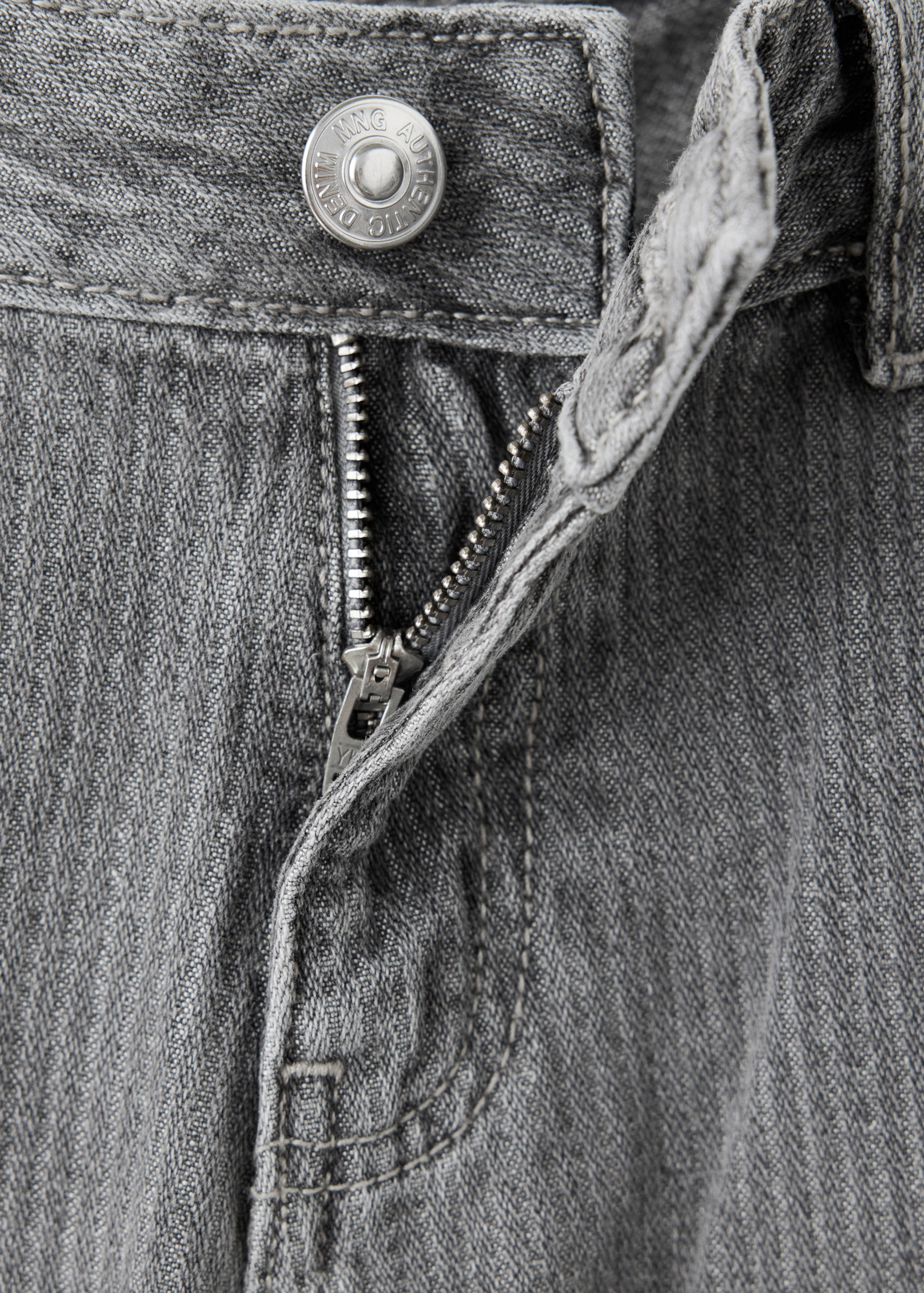 Striped jacquard wide-leg jeans - Details of the article 0