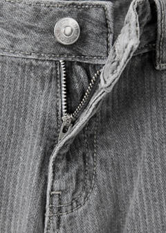 Wide leg striped jeans — Denim Grey 8