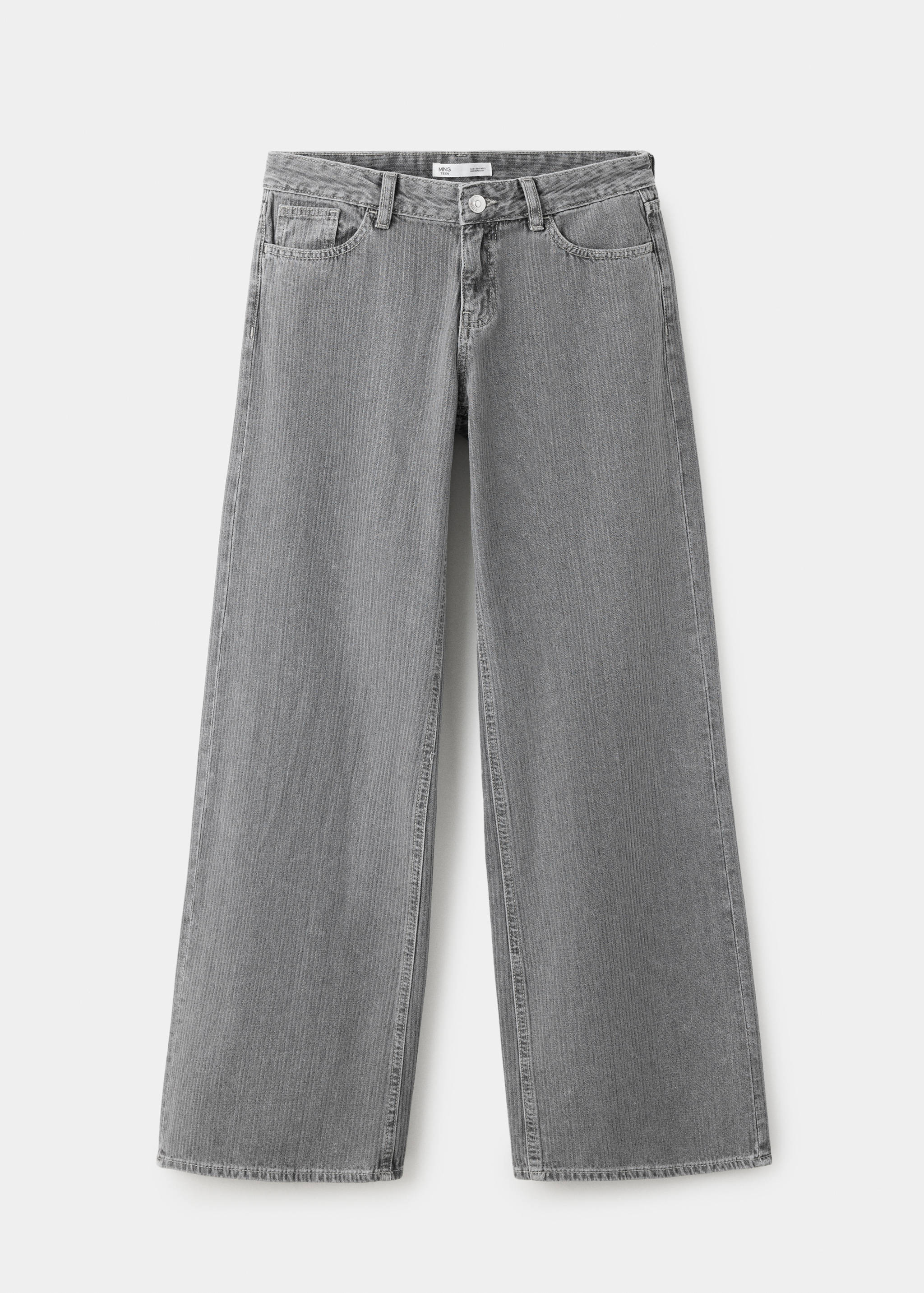 Striped jacquard wide-leg jeans - Article without model