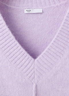 V-neck knitted jumper — Light/Pastel Purple 5