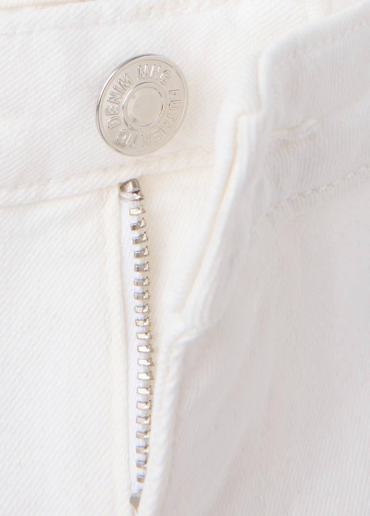 Wide-leg white wash jeans — Off White