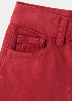Wide leg jeans with buttons — Red 3