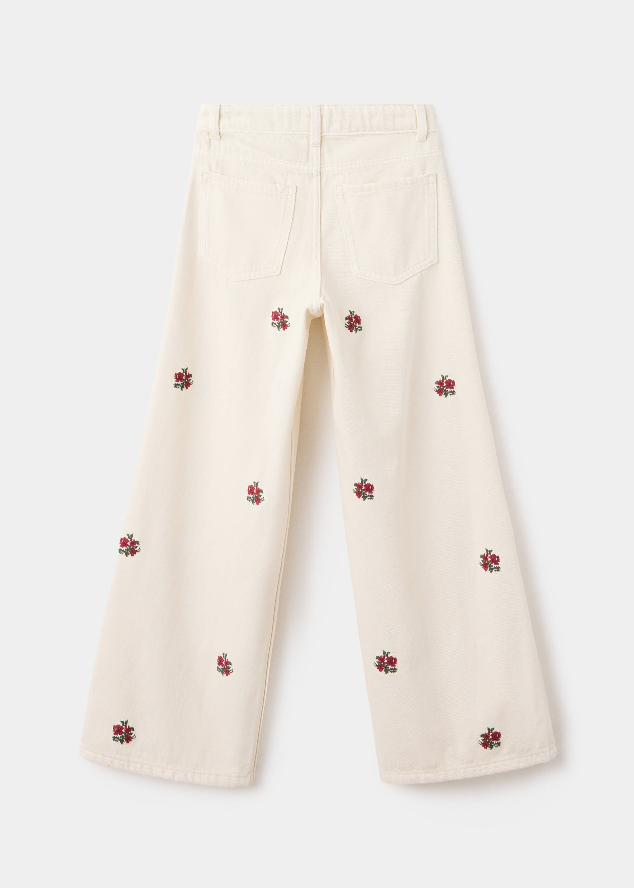 Jeans rose - Verso de l’article, Écru. Ref: 37006356-00.