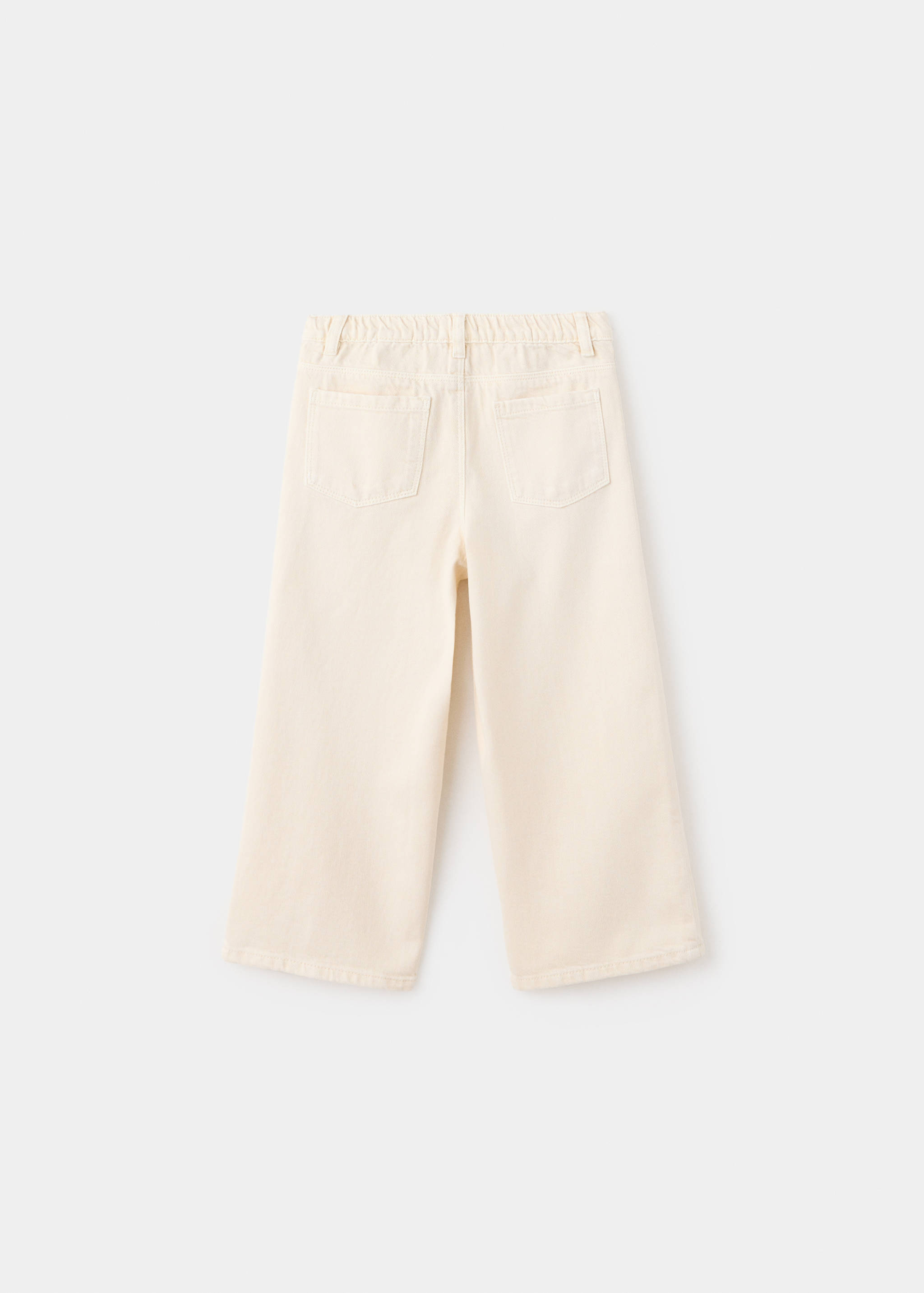 Straight-leg jeans with floral embroidery detail - Reverse of the article