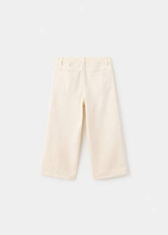 Straight-leg jeans with floral embroidery detail — Ecru 4
