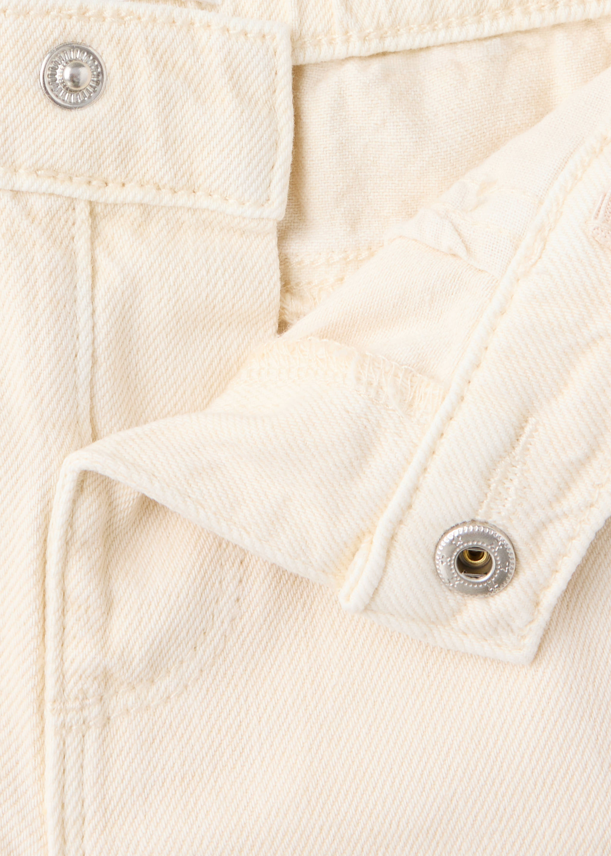 Straight-leg jeans with floral embroidery detail - Details of the article 0