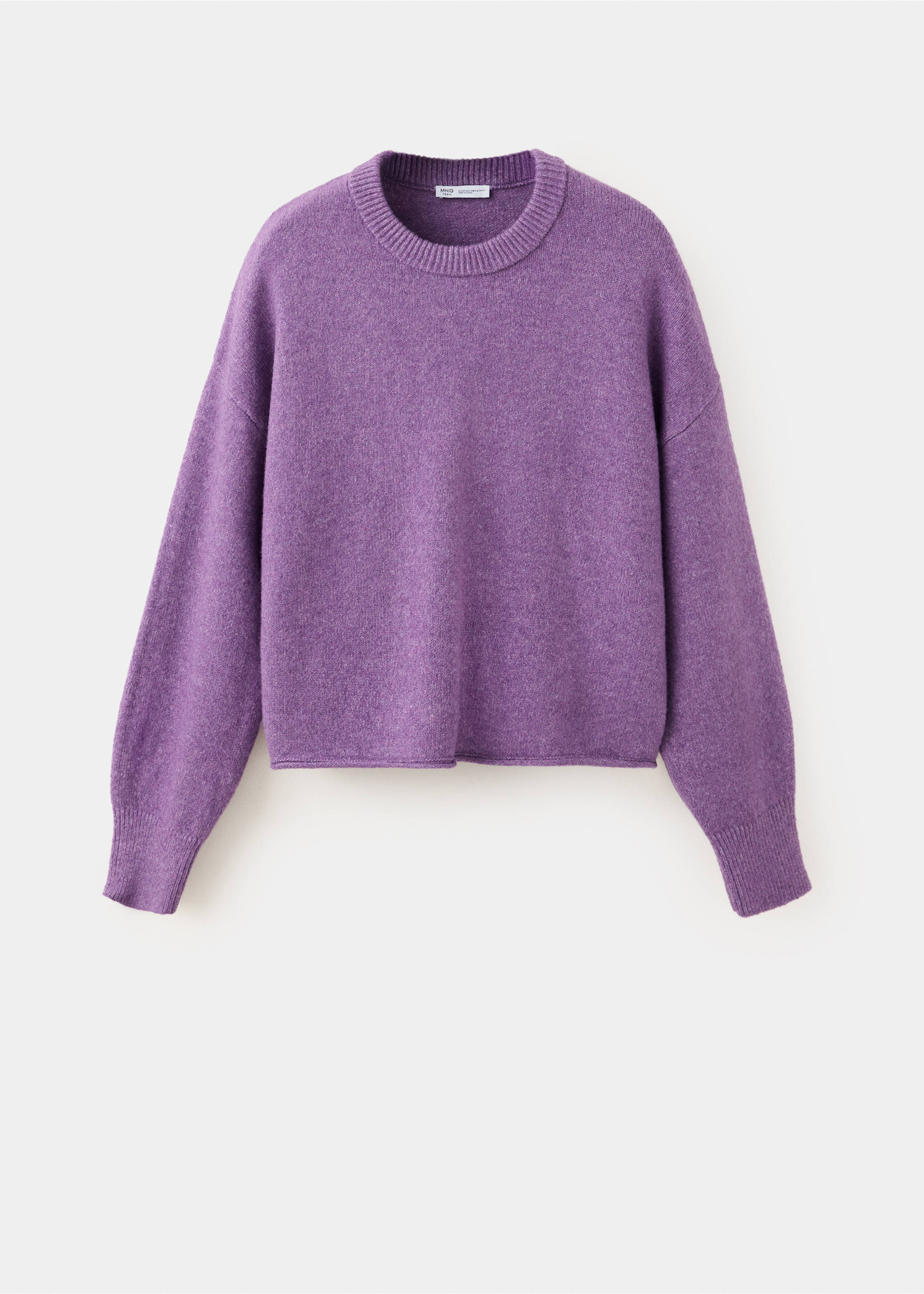 Pull en maille à col rond - Article sans modèle, Violet. Ref: 37006360-00.