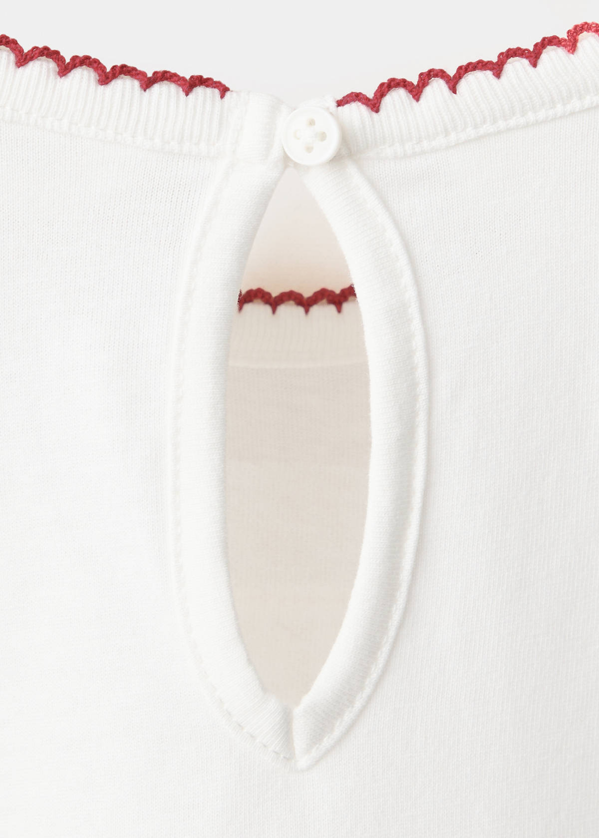 Cotton tee with embroidered text — Off White