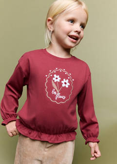 T-shirt with embroidered detail — Cherry 1