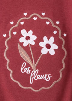 T-shirt with embroidered detail — Cherry 5