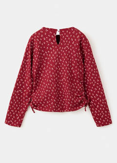 T-shirt with floral texture — Cherry 3