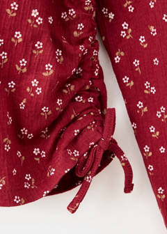 T-shirt with floral texture — Cherry 2