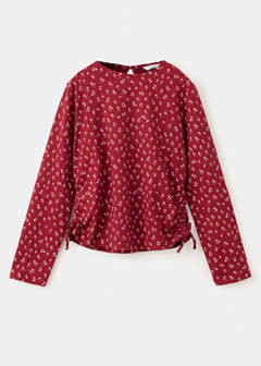 T-shirt with floral texture — Cherry 1