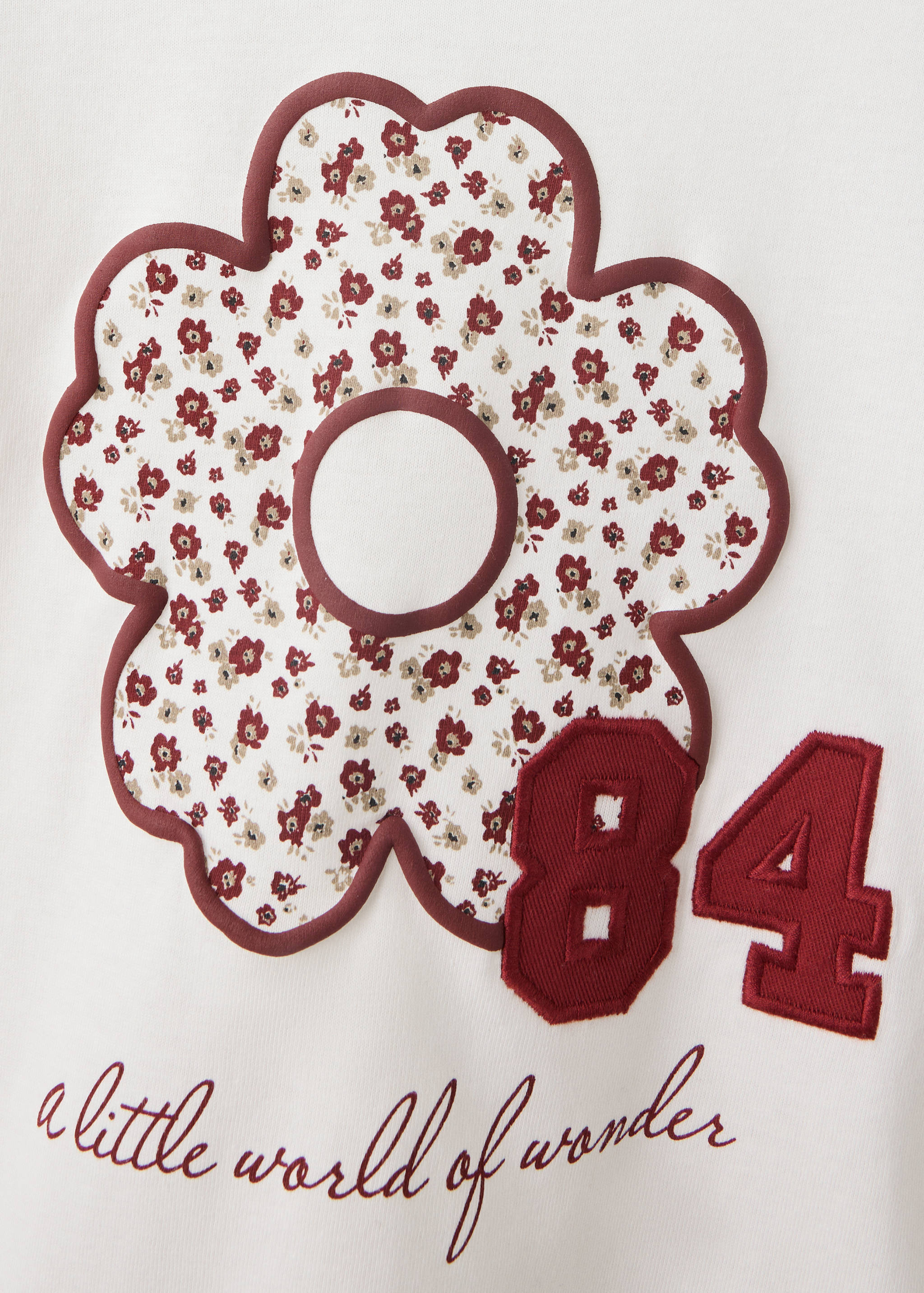 Floral-print cotton t-shirt - Details of the article 0