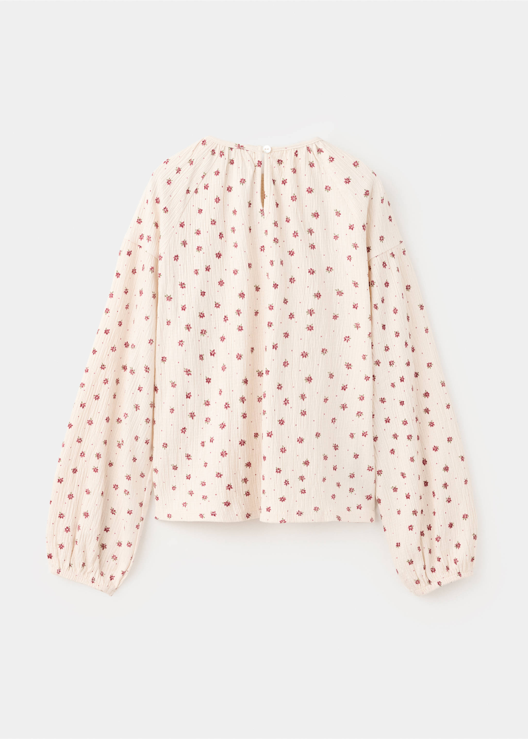 Cotton flower T-shirt - Reverse of the article, Off White. Ref: 37006371-00.
