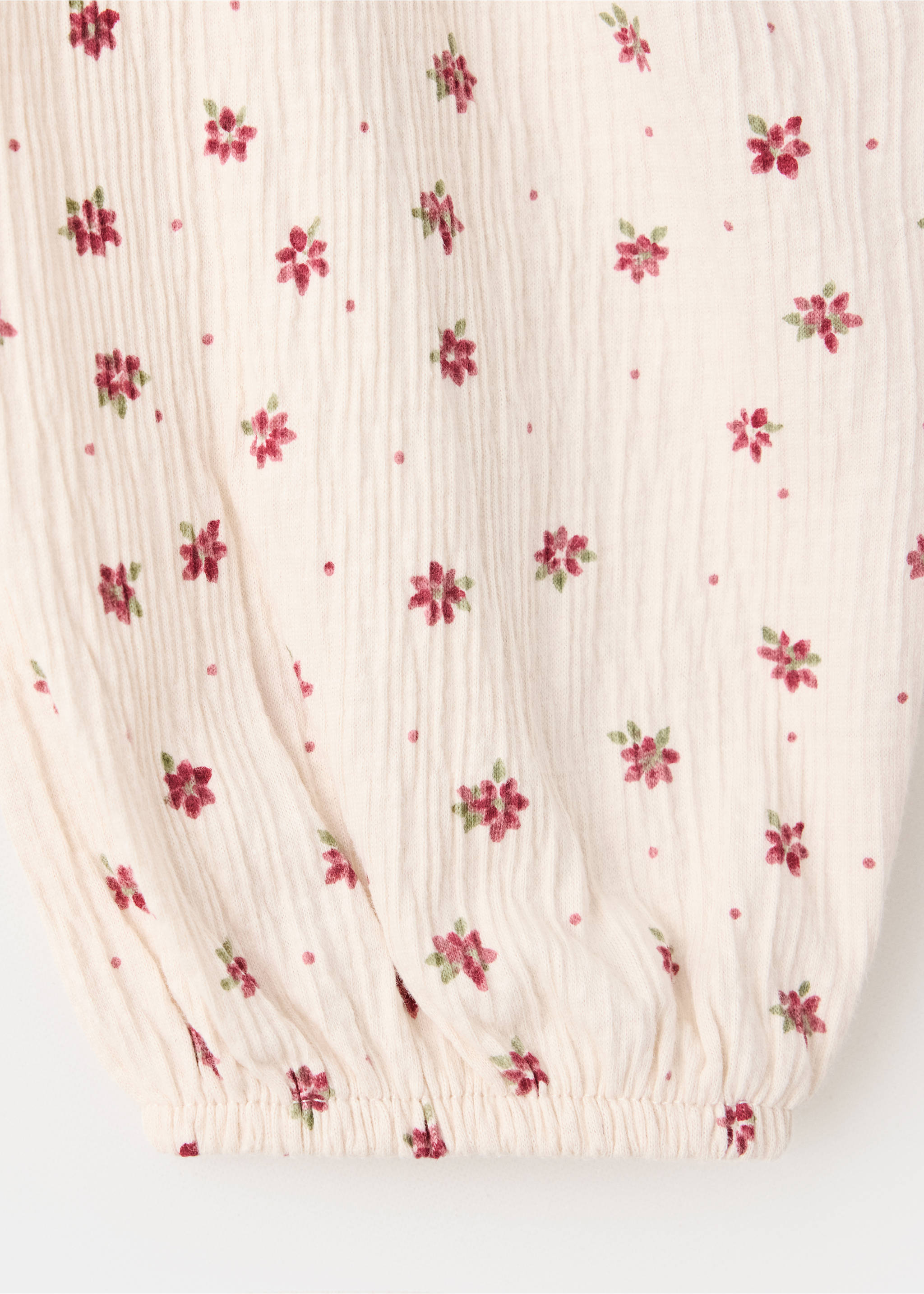 Cotton flower T-shirt - Details of the article 0, Off White. Ref: 37006371-00.