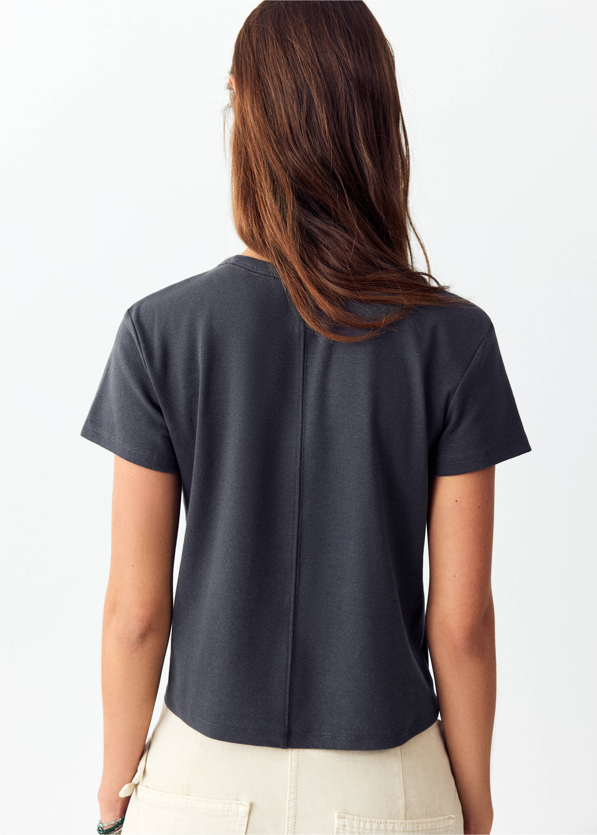 T-shirt cata - Обратная сторона изделия, Угольно-серый. Ref: 37006375-00.
