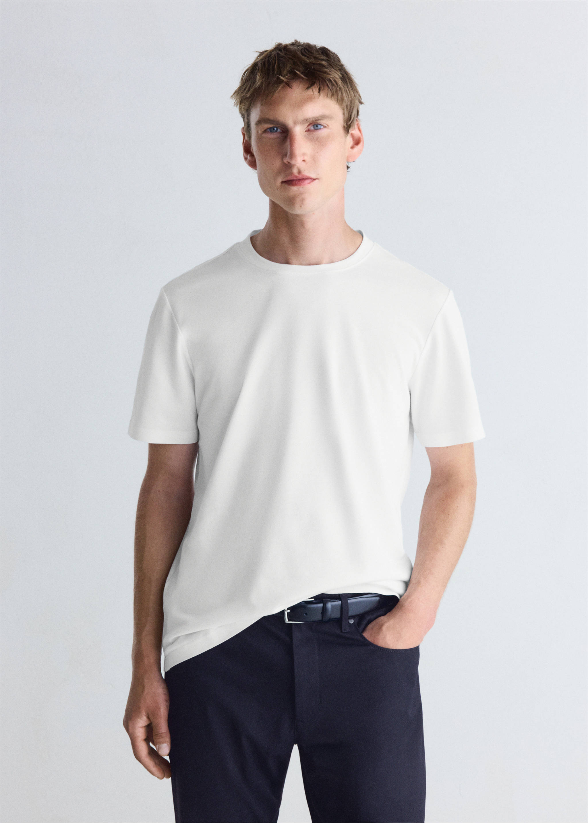 T-shirt wouter - Средний план, Грязно-белый. Ref: 37006740-00.