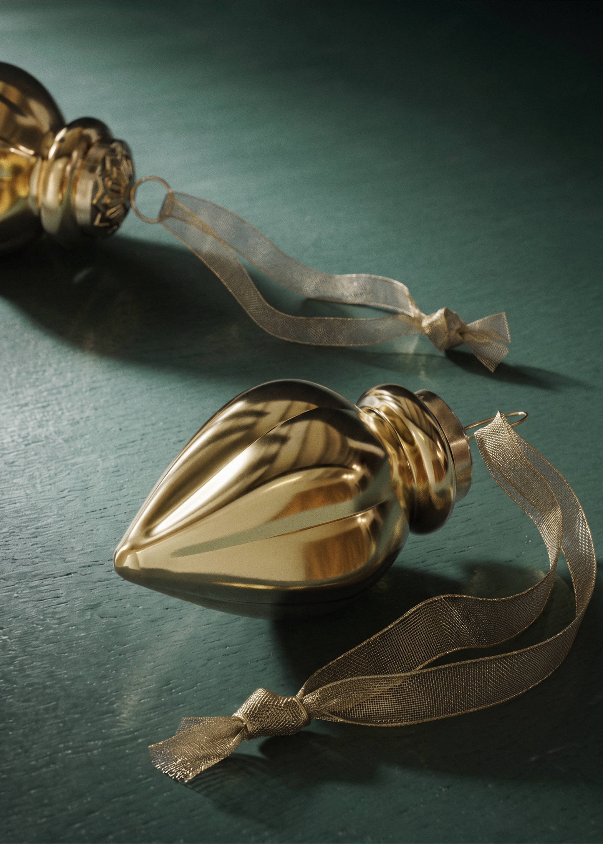 Set Weihnachtsbaumschmuck aus Kristall - Allgemeine Ansicht, Gold. Ref: 37006756-00.