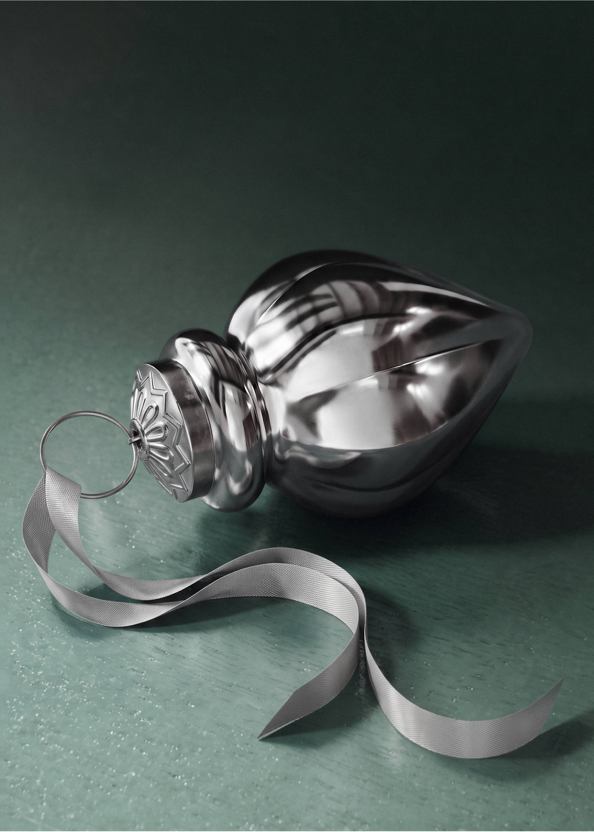 Set Weihnachtsbaumschmuck aus Kristall - Allgemeine Ansicht, Silber. Ref: 37006757-00.