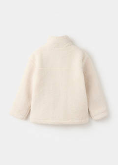 Shearling coat with buttons — Ecru 4
