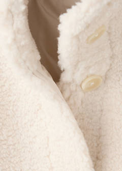 Shearling coat with buttons — Ecru 3