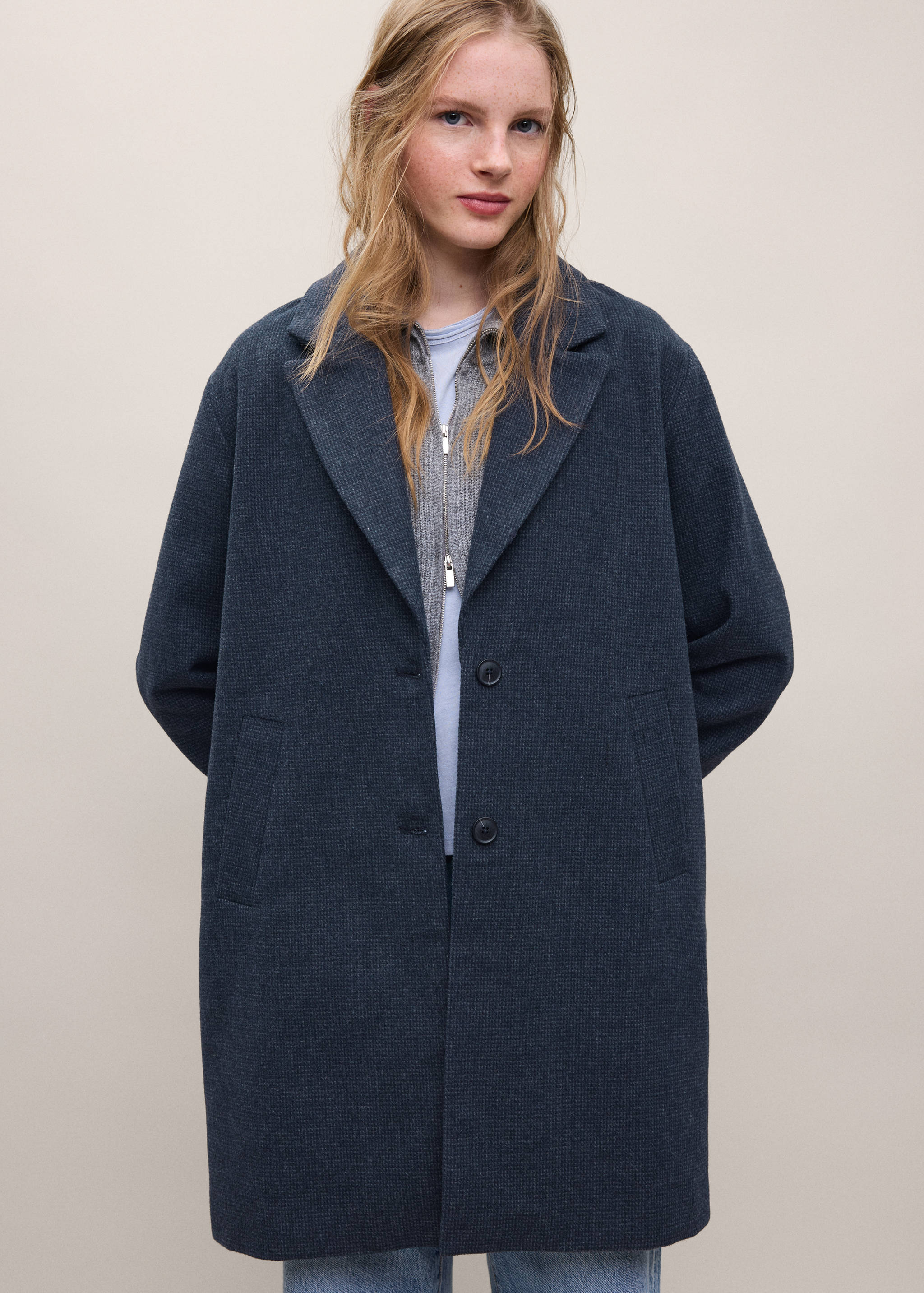 Manteau coupe midi drap de laine - Détail de l'article 3