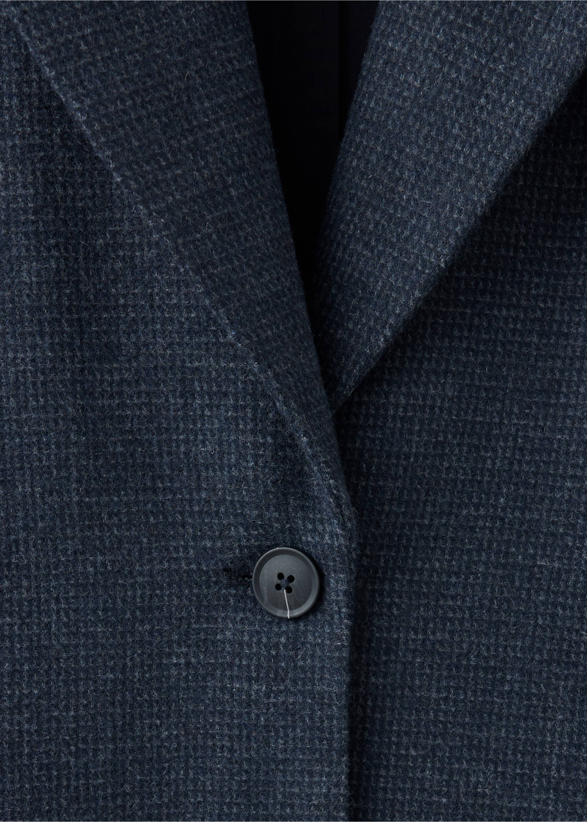 Manteau coupe midi drap de laine - Détail de l'article 8, Bleu marine foncé. Ref: 37007120-00.