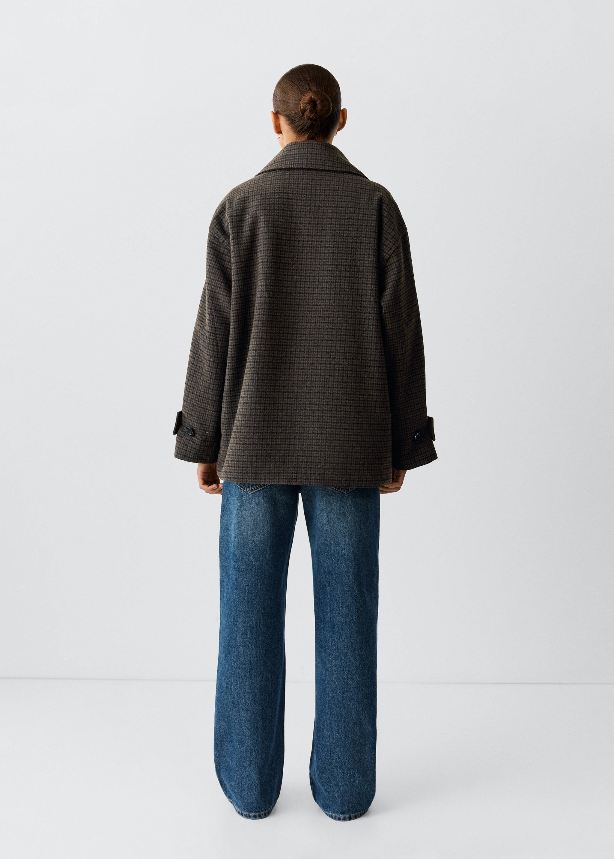 Manteau oversize en drap à carreaux - Verso de l’article